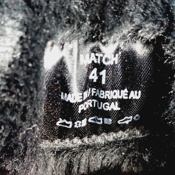 New Match Black Faux Fur Zip Up Round Toe Winter Boots X190 - Picture 11 of 12